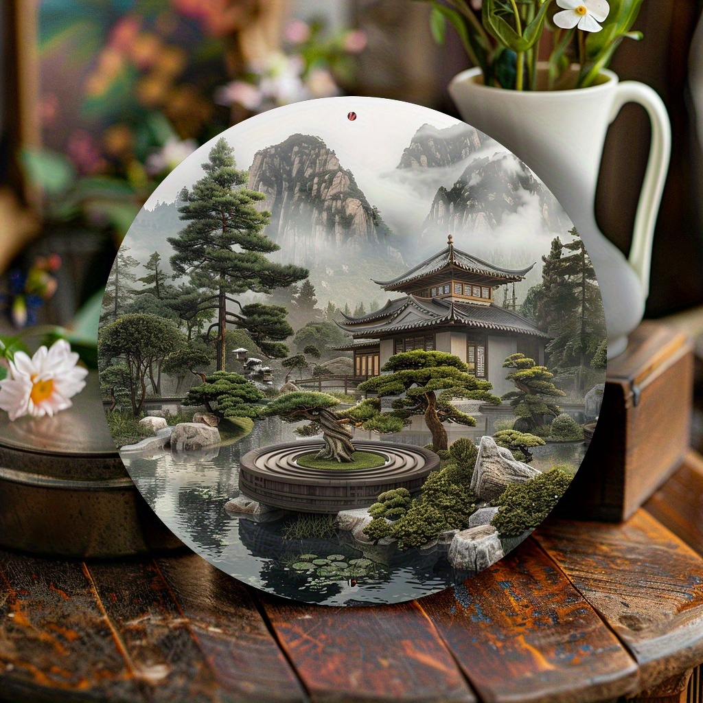 لافتة معدنية دائرية بتصميم حدي - مراجعة Bonsai Tree Zen Garden وسعره